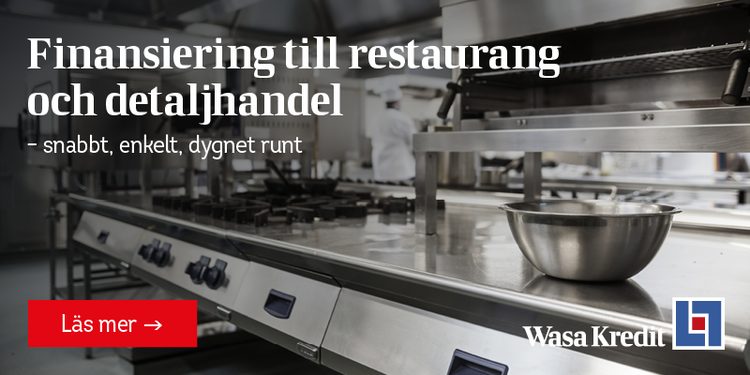 Finansering till restaurang och detaljhandel