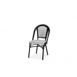 Paris stol, svartvit ruta
