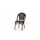 Paris stol, svart/brun textylene